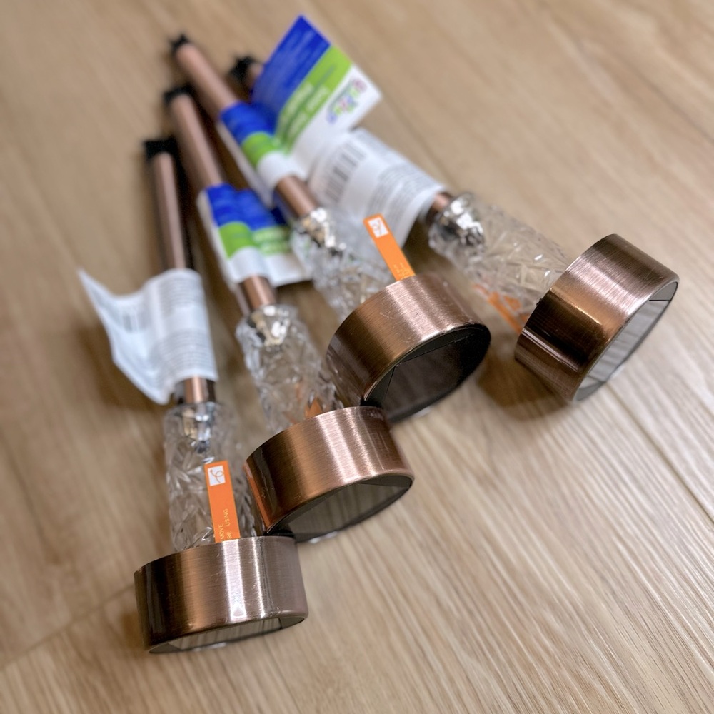 Solar powered stake lights, set of 4